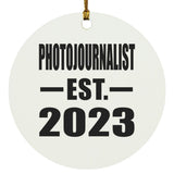 Photojournalist Established EST. 2023 - Circle Ornament