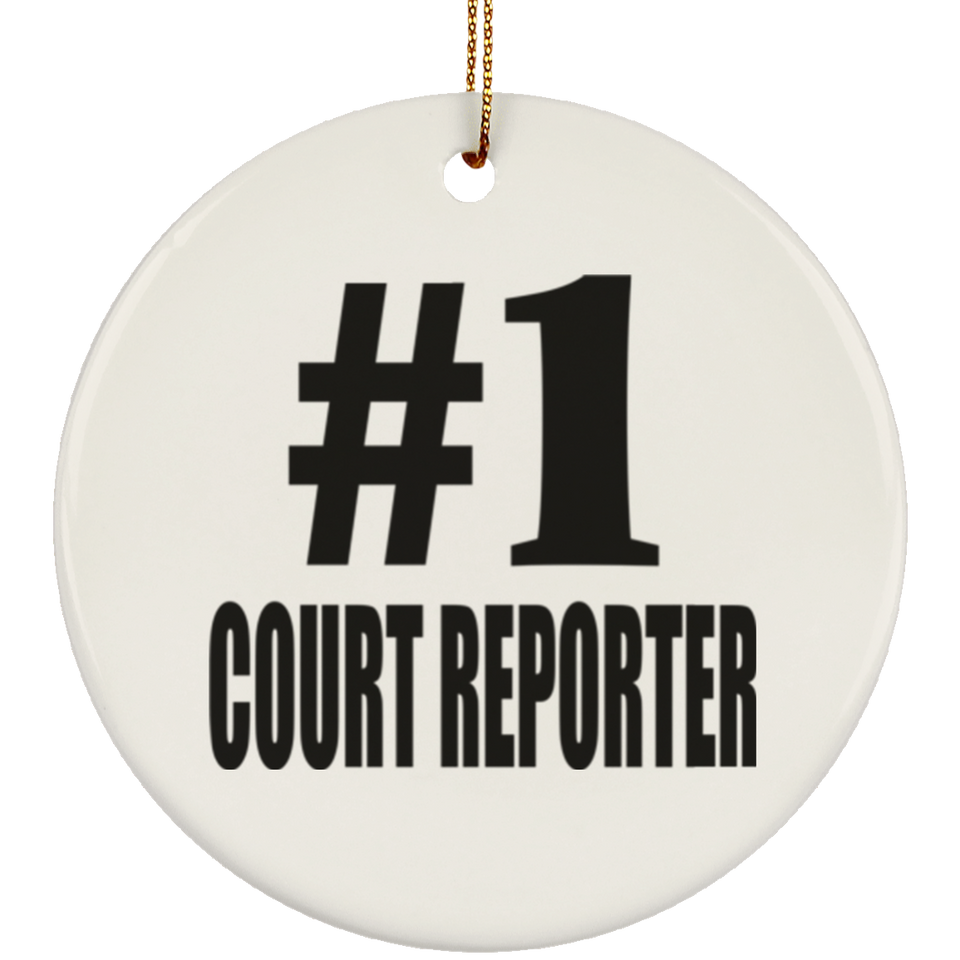 Number One #1 Court Reporter - Circle Ornament