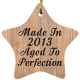 11th Birthday Made In 2013 Aged To Perfection - Star Ornament C