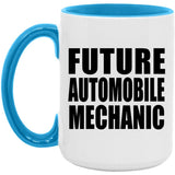 Future Automobile Mechanic - 15oz Accent Mug Blue