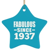 87th Birthday Fabulous Since 1937 - Star Ornament