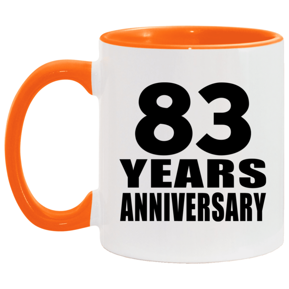 83rd Anniversary 83 Years - 11oz Accent Mug Orange