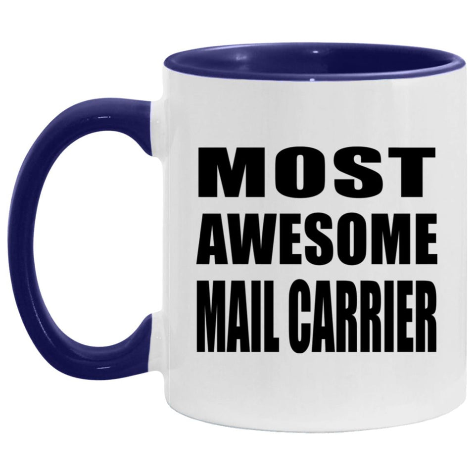 Most Awesome Mail Carrier - 11oz Accent Mug Purple