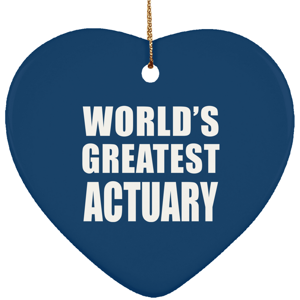 World's Greatest Actuary - Heart Ornament
