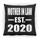 Mother In Law Established EST. 2020 - Throw Pillow Black