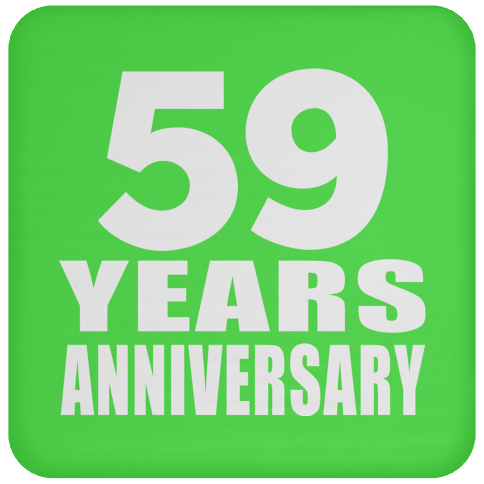 59th Anniversary 59 Years - Drink Coaster