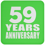 59th Anniversary 59 Years - Drink Coaster