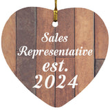 Sales Representative Established Est. 2024 - Heart Ornament E