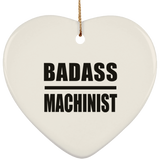 Badass Machinist - Heart Ornament