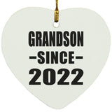 Grandson Since 2022 - Heart Ornament