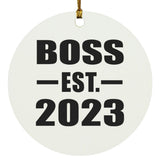 Boss Established EST. 2023 - Circle Ornament