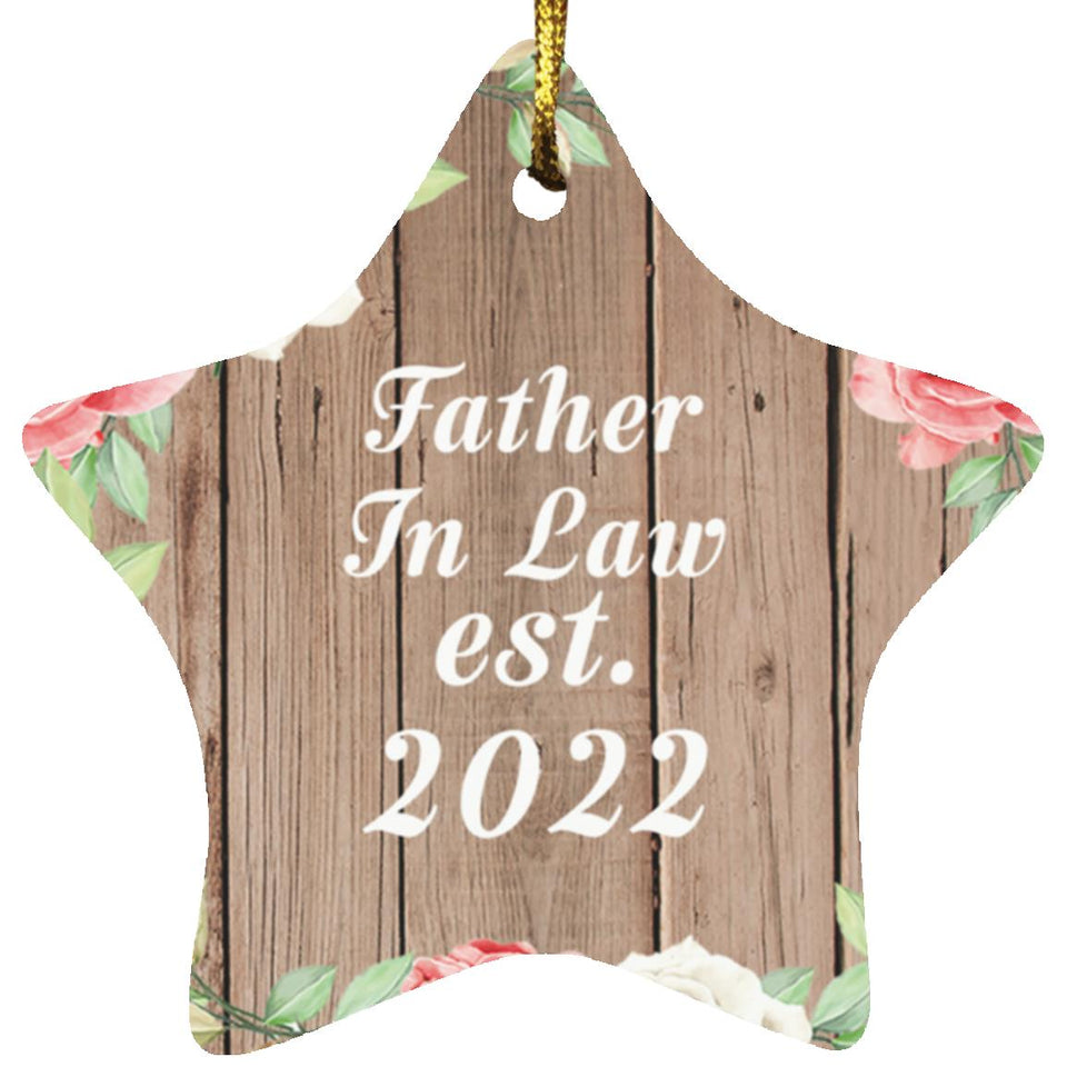 Father In Law Established Est. 2022 - Star Ornament B