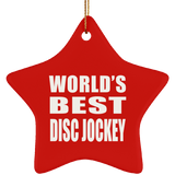 World's Best Disc Jockey - Star Ornament