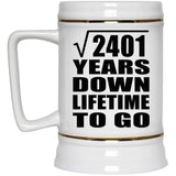 49th Anniversary Square Root of 2401 Years Lifetime To Go - Beer Stein
