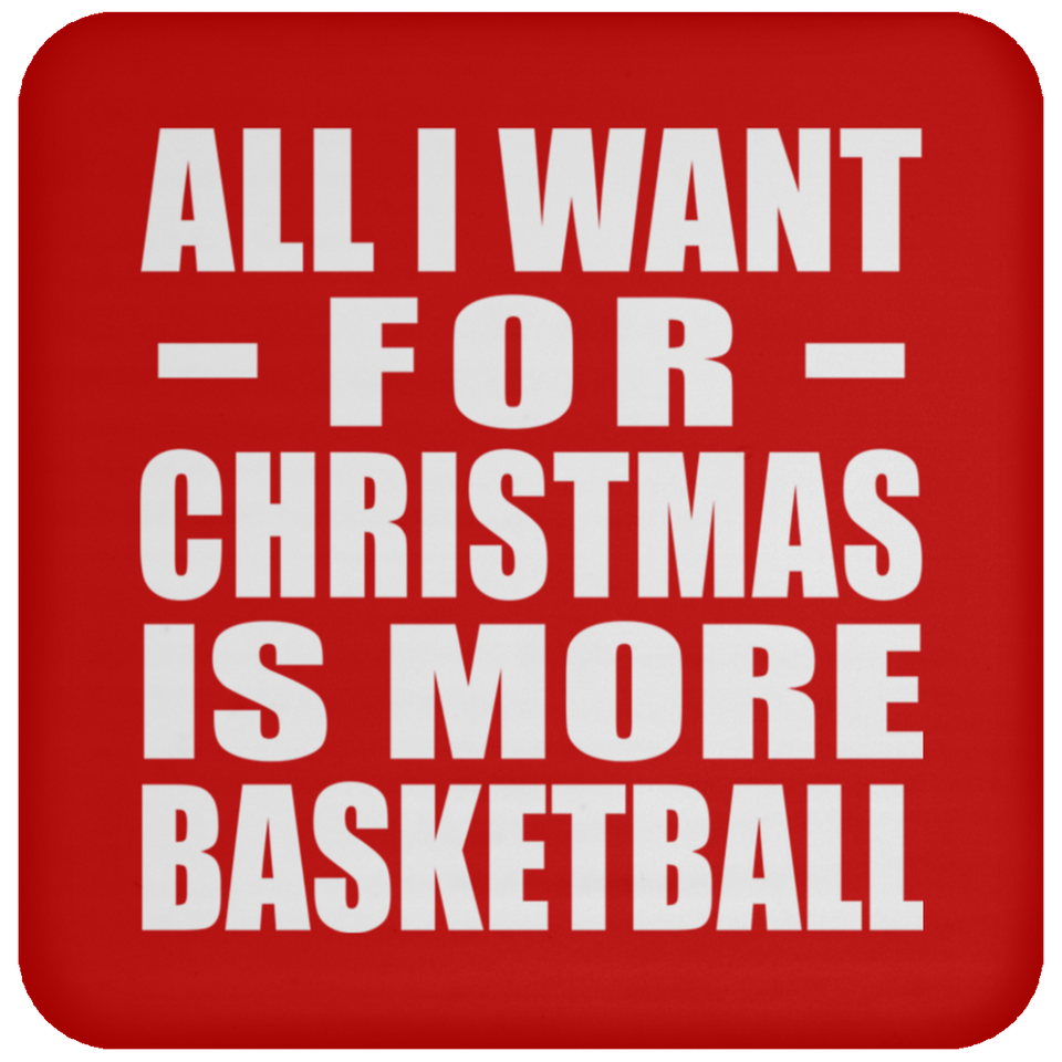 All I Want For Christmas Is More Basketball - Coaster