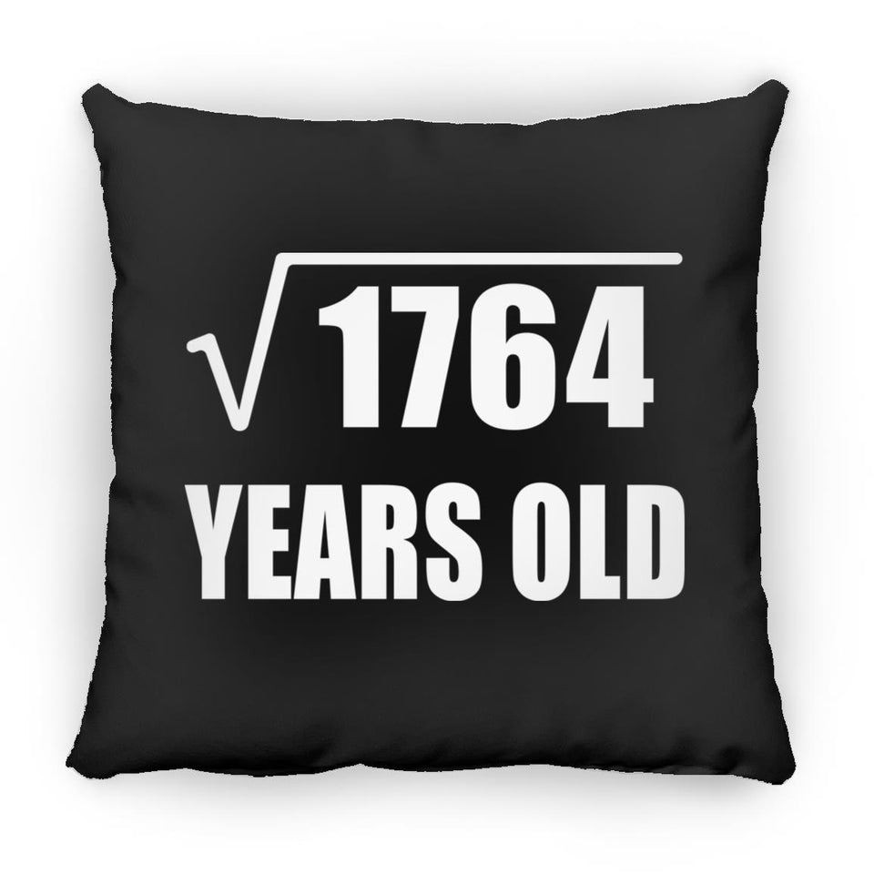 42nd Birthday Square Root of 1764 Years Old - Throw Pillow Black