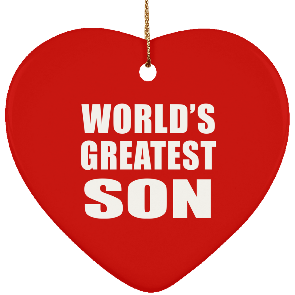 World's Greatest Son - Heart Ornament