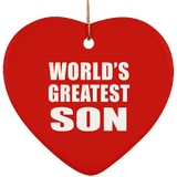 World's Greatest Son - Heart Ornament