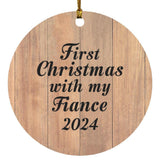 First Christmas With My Fiance 2024 - Circle Ornament C