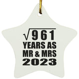 31st Anniversary Square Root of 961 Years As Mr & Mrs 2023 - Star Ornament