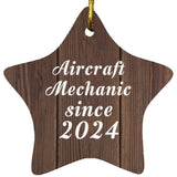 Aircraft Mechanic Since 2024 - Star Ornament D
