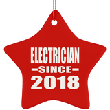 Electrician Since 2018 - Star Ornament