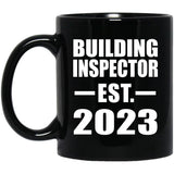Building Inspector Established EST. 2023 - 11oz Coffee Mug Black