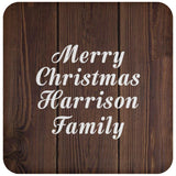 Merry Christmas Harrison Family - Drink Coaster D