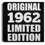62nd Birthday Original 1962 Limited Edition - Canvas Square