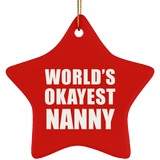 World's Okayest Nanny - Star Ornament