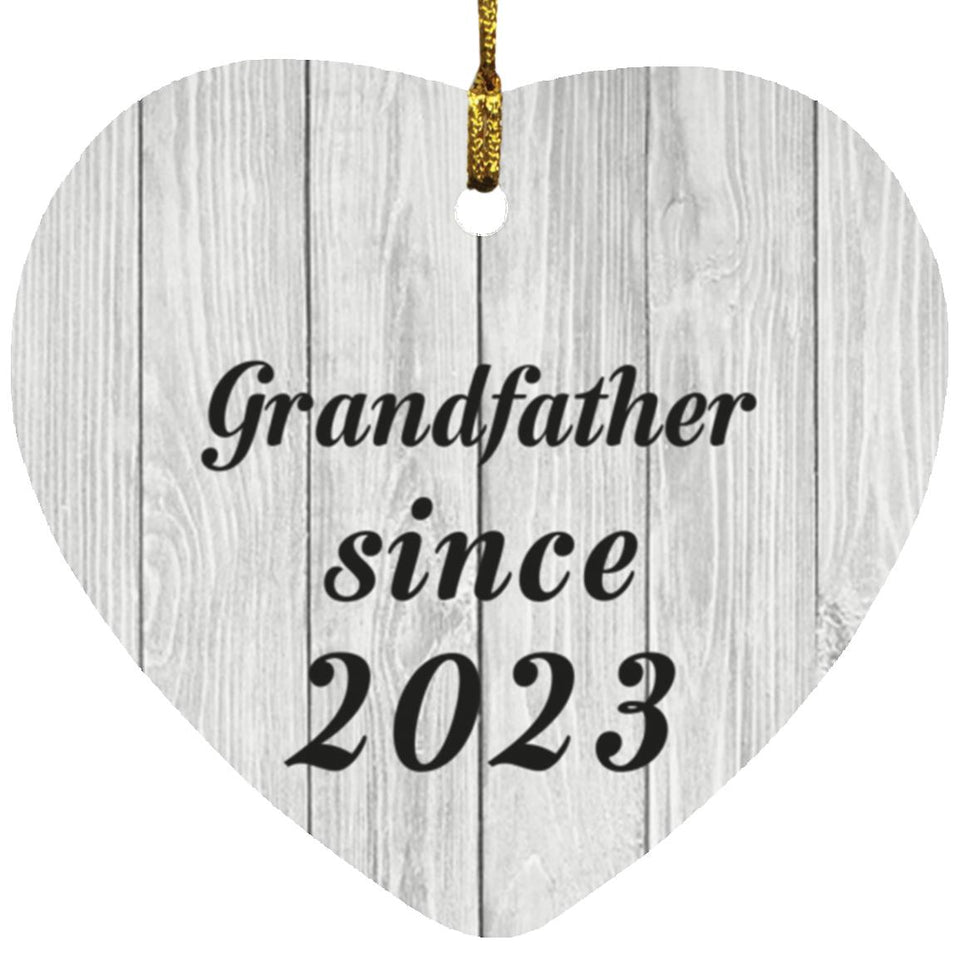 Grandfather Since 2023 - Heart Ornament F