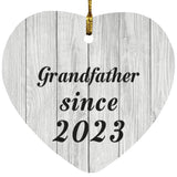 Grandfather Since 2023 - Heart Ornament F