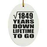 43rd Anniversary Square Root of 1849 Years Lifetime To Go - Oval Ornament