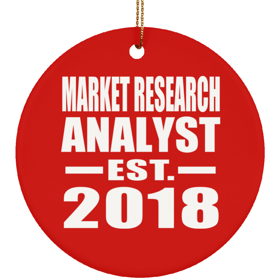 Market Research Analyst Established EST. 2018 - Circle Ornament