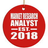 Market Research Analyst Established EST. 2018 - Circle Ornament