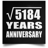 72nd Anniversary Square Root of 5184 Years Anniversary - Poster Square