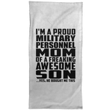 Proud Military Personnel Mom Of Awesome Son - Hand Towel