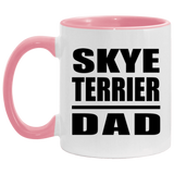 Skye Terrier Dad - 11oz Accent Mug Pink