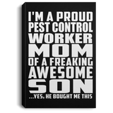 Proud Pest Control Worker Mom Of Awesome Son - Canvas Portrait