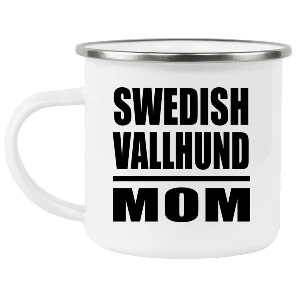 Swedish Vallhund Mom - 12oz Camping Mug