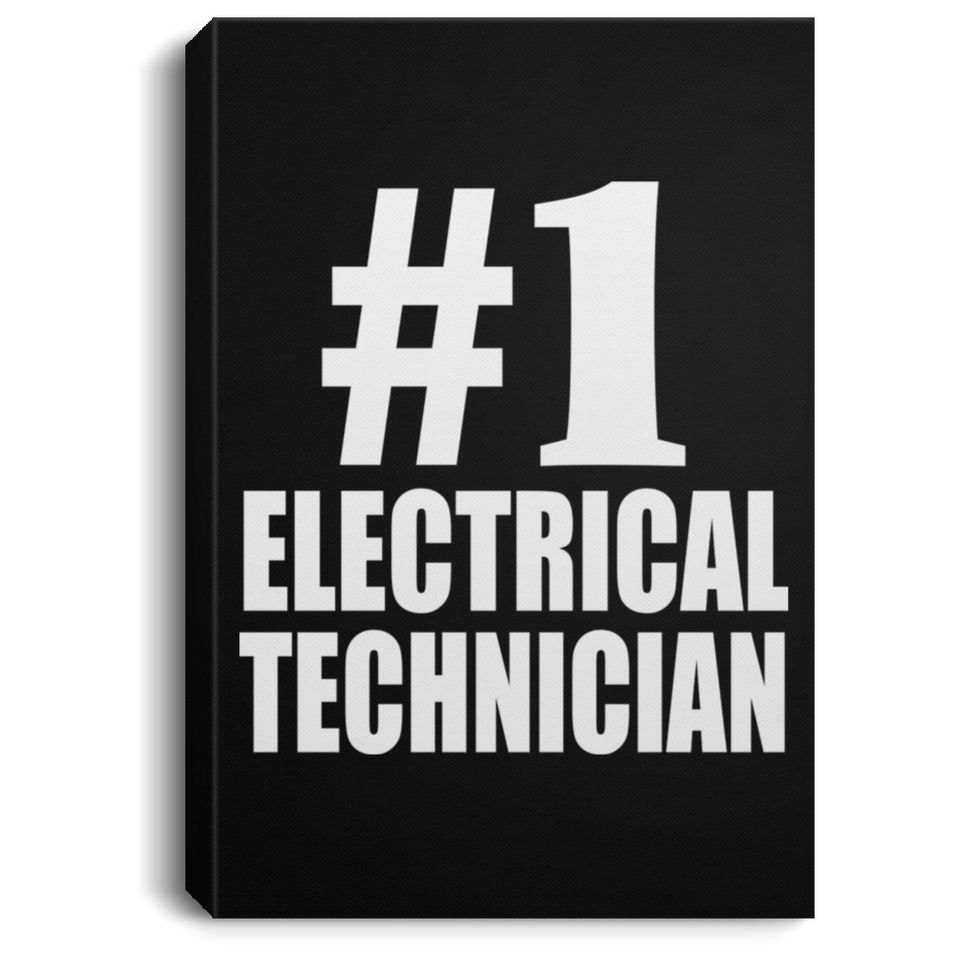 Number One #1 Electrical Technician - Canvas Portrait