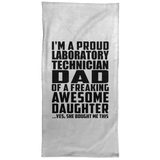 Proud Laboratory Technician Dad Of Awesome Daughter - Hand Towel
