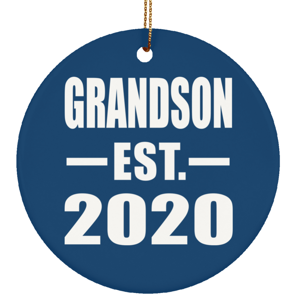 Grandson Established EST. 2020 - Circle Ornament