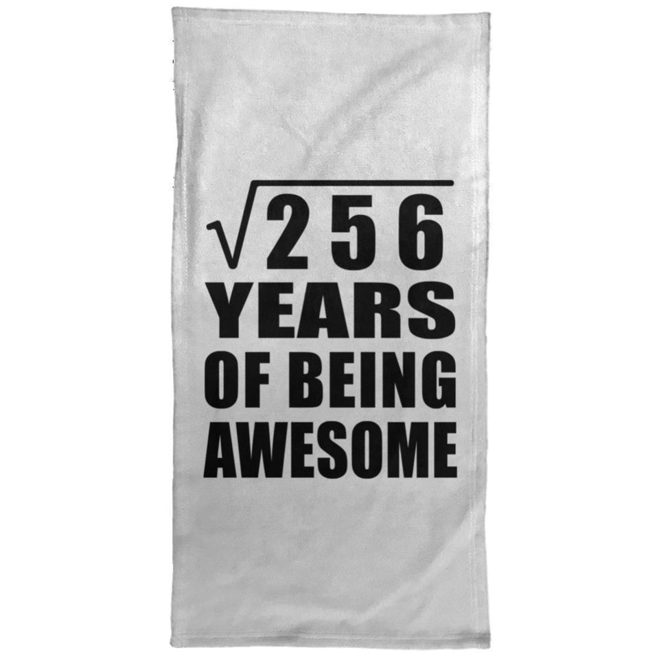 16th Birthday Square Root of 256 Years of Being Awesome - Hand Towel