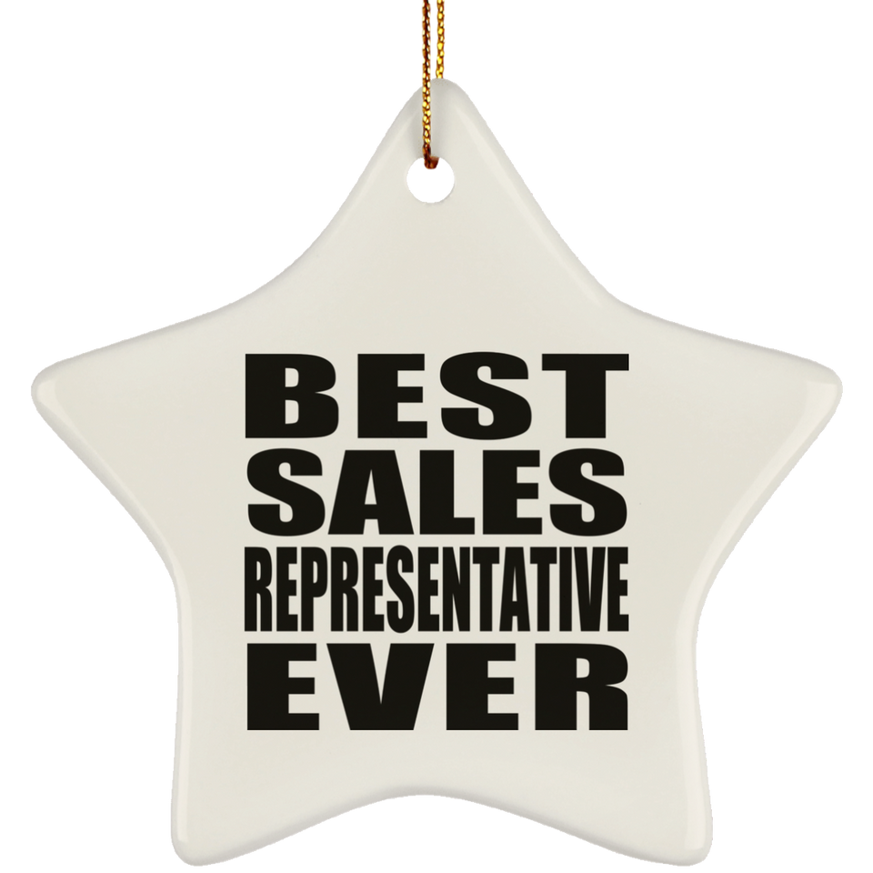 Best Sales Representative Ever - Star Ornament