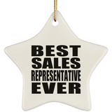Best Sales Representative Ever - Star Ornament