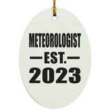 Meteorologist Established EST. 2023 - Oval Ornament
