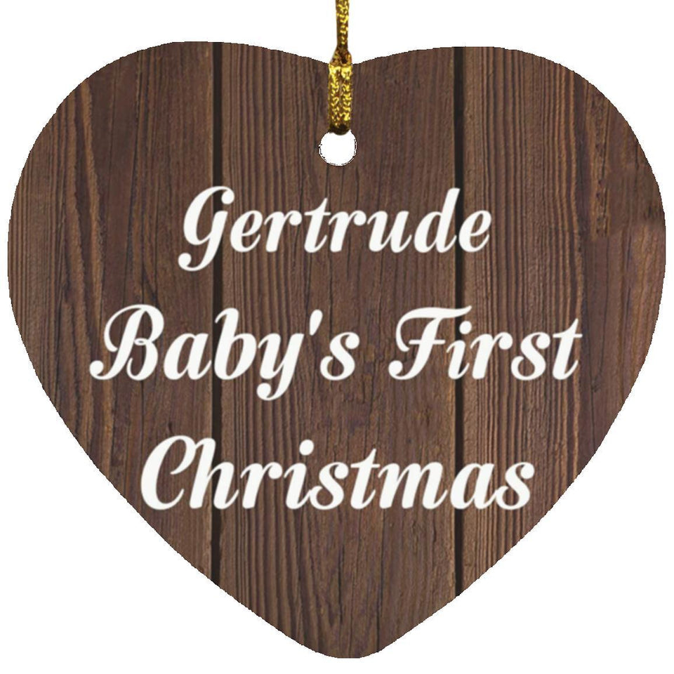 Gertrude Baby's First Christmas - Heart Ornament D