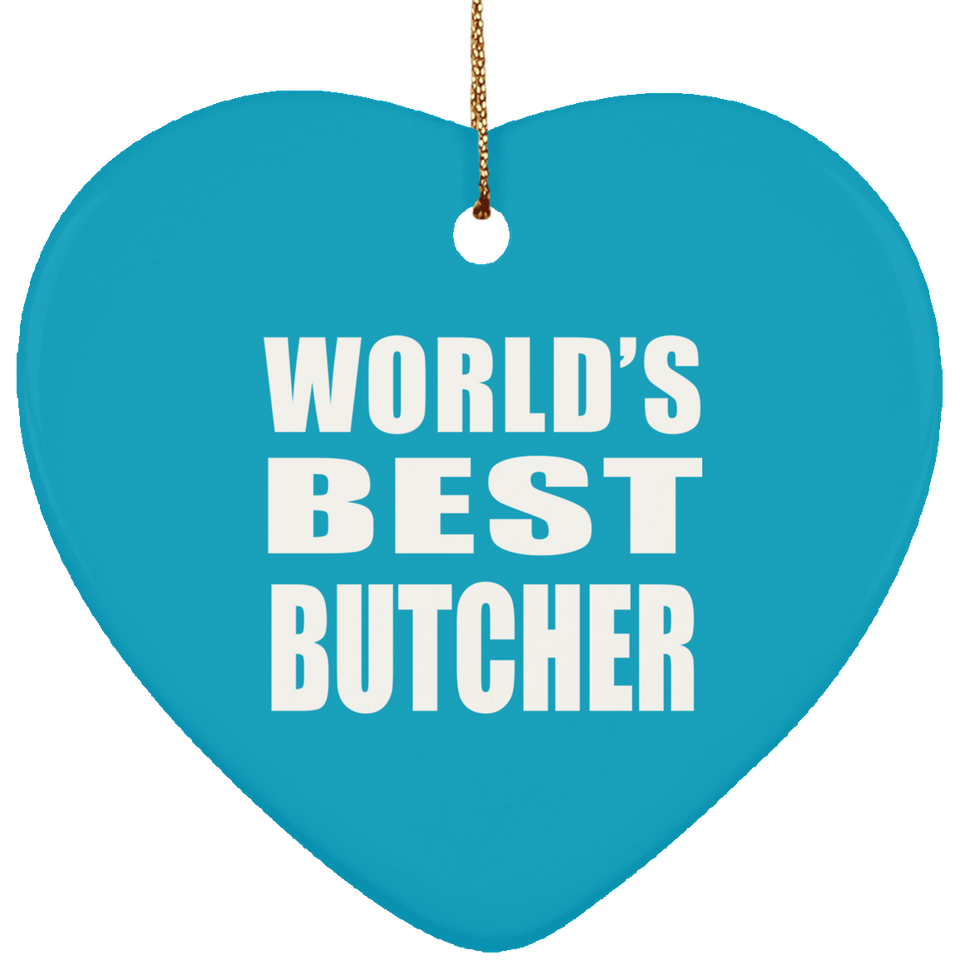 World's Best Butcher - Heart Ornament