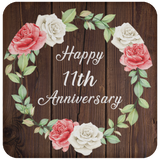 Happy 11th Anniversary - Drink Coaster A